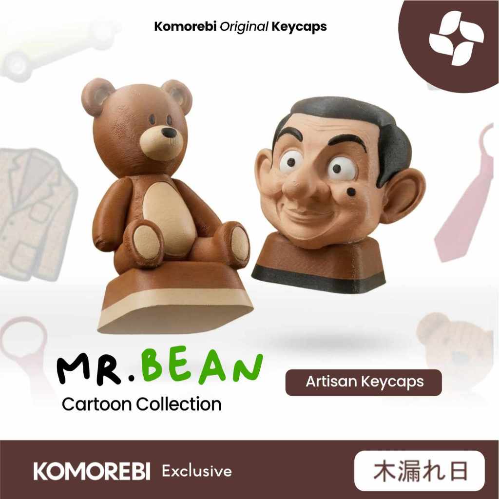 Artisan Keycaps Mr Bean Teddy Bear Mechanical Keyboard Custom Keycap 3D Komorebi Original#KO660