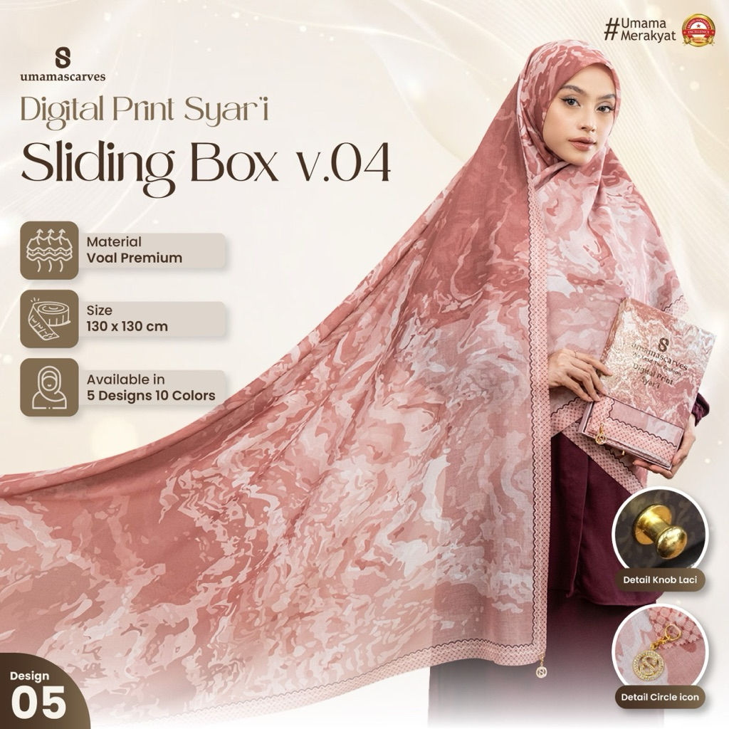 Segiempat motif box syari by umama