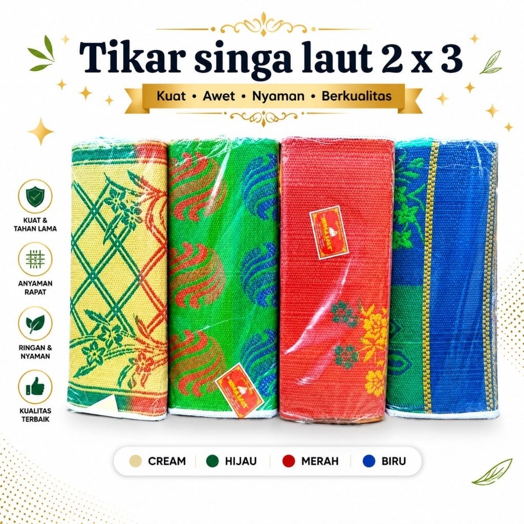 Tikar Plastik Singa Laut Jumbo UK 2×3 Meter