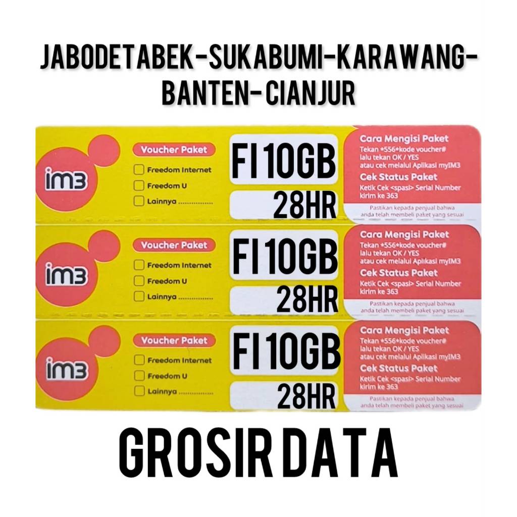 VOUCHER INDOSAT FREEDOM INTERNET 10GB