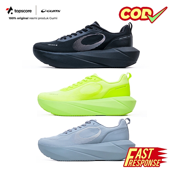 Sepatu Running Gumi Vega Black Olahraga Olahraga Outdoor