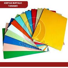 (ECER) Kertas Buffalo / Kertas Jilid / Kertas Jeruk  Warna-Warni  F4  – Kertas Kerajinan, Cover Maka