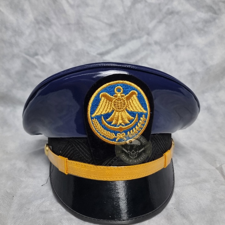 Topi Pet PDU PDH DISHUB Kemenuhub Pria Sponlak List Kuning Mengkilap GOL 3A-3D