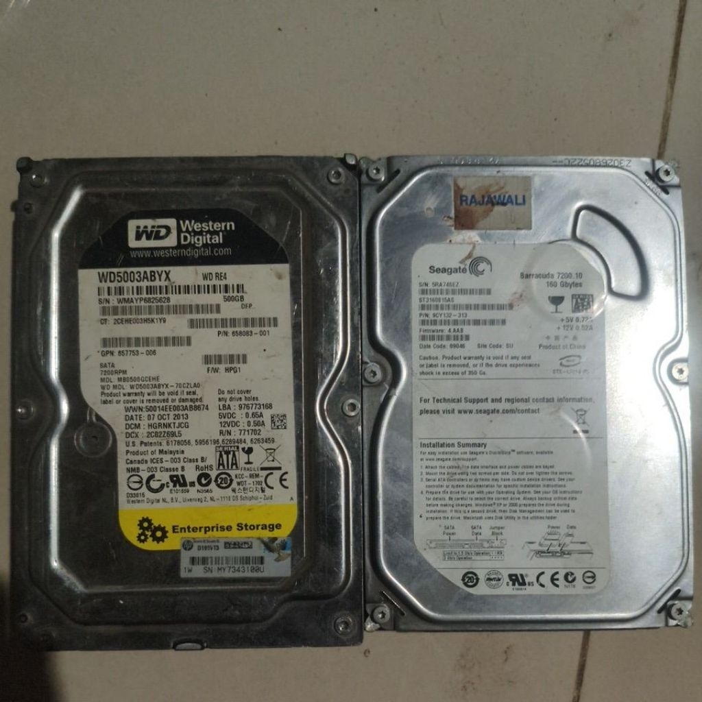 HDD PC 1rusak 1hidup