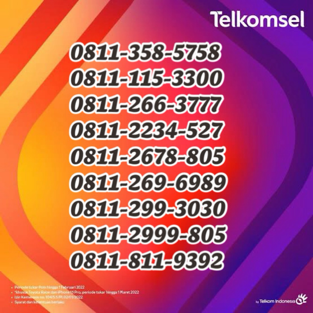NOMOR CANTIK KARTU HALO TELKOMSEL FREE 70gb