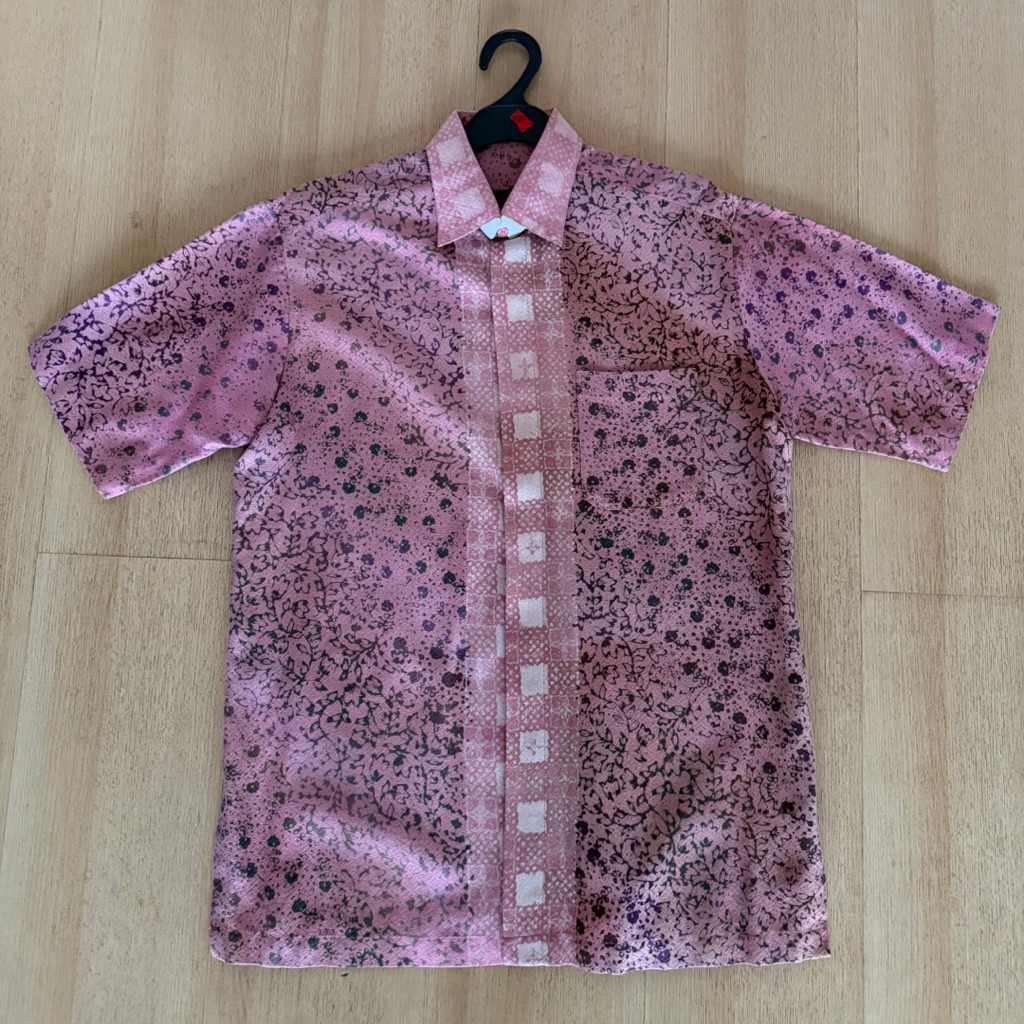 preloved natalia liu kemeja batik pria pink