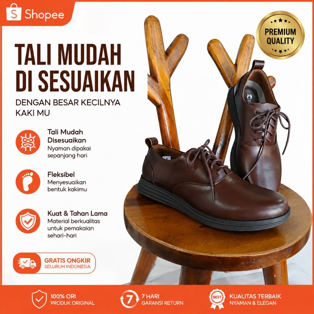 Sepatu Orlando casual sepatu pria sepatu tali
