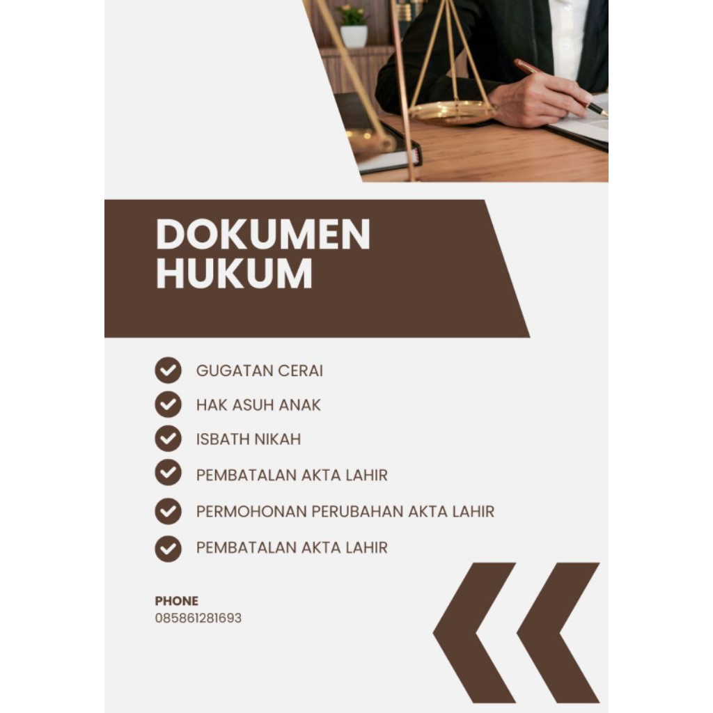 JASA PEMBUATAN DOKUMEN HUKUM TERPERCAYA 100% SAH