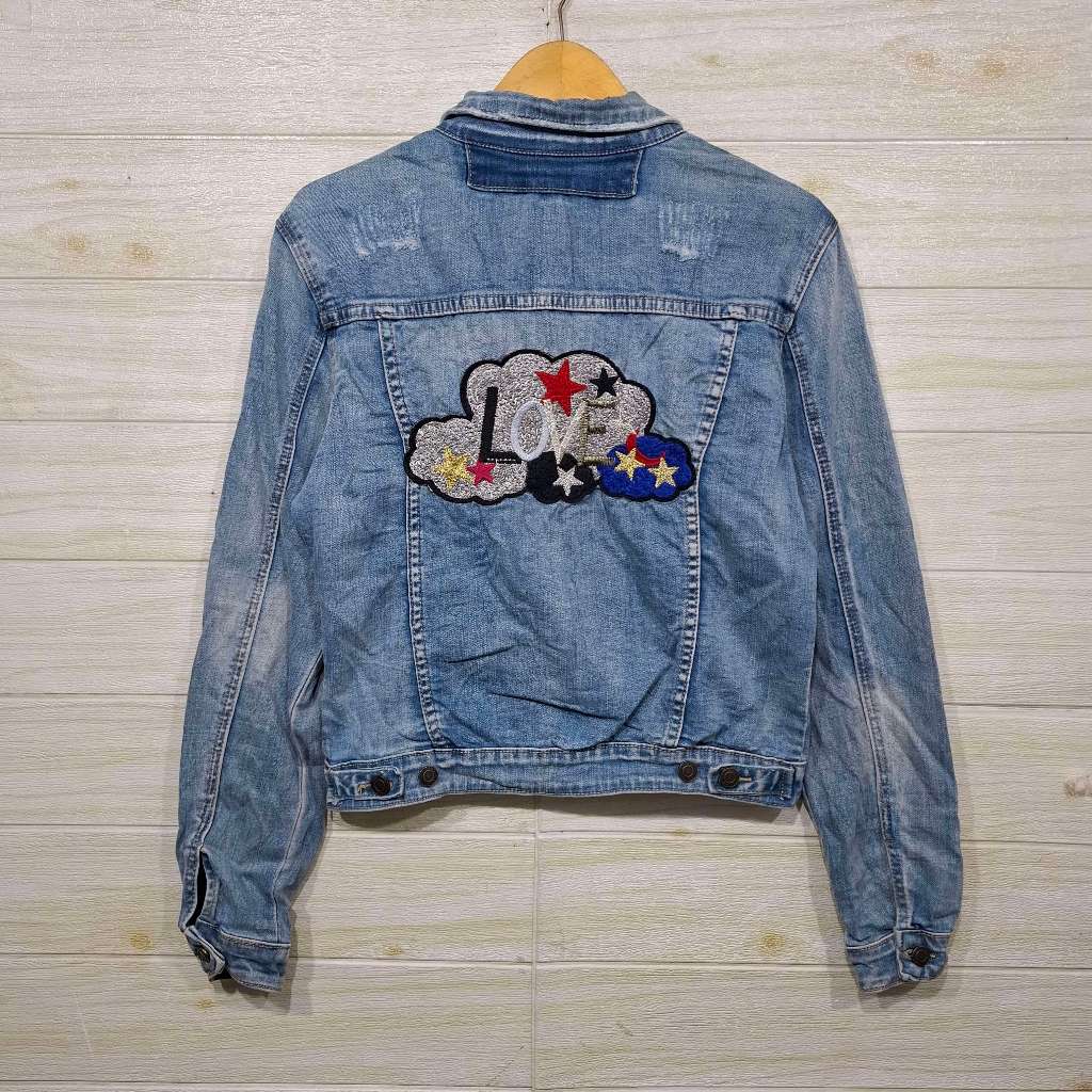 Denim Jaket Wanita By Saint Laurent