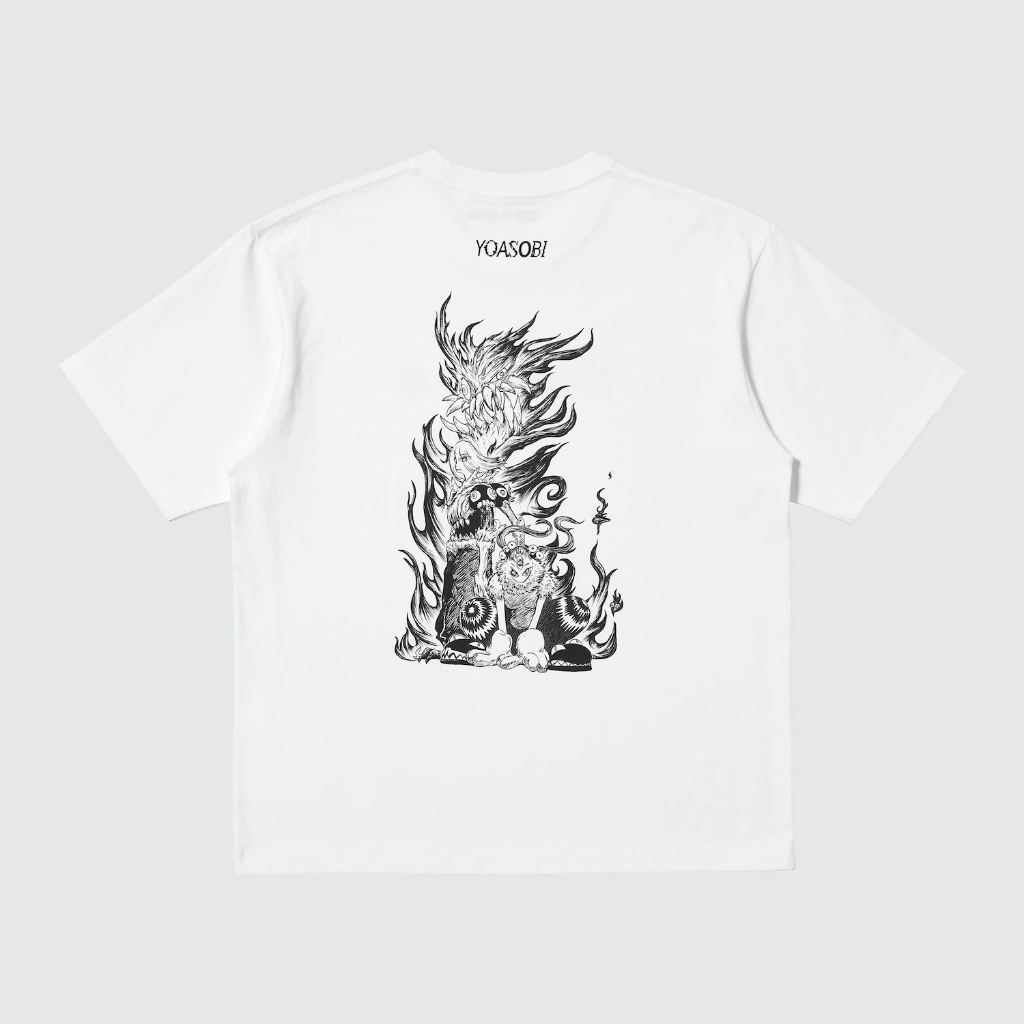 Tshirt Uniqlo x Yoasobi 02 | UT Yoasobi Kaos Lengan Pendek Unisex - Putih