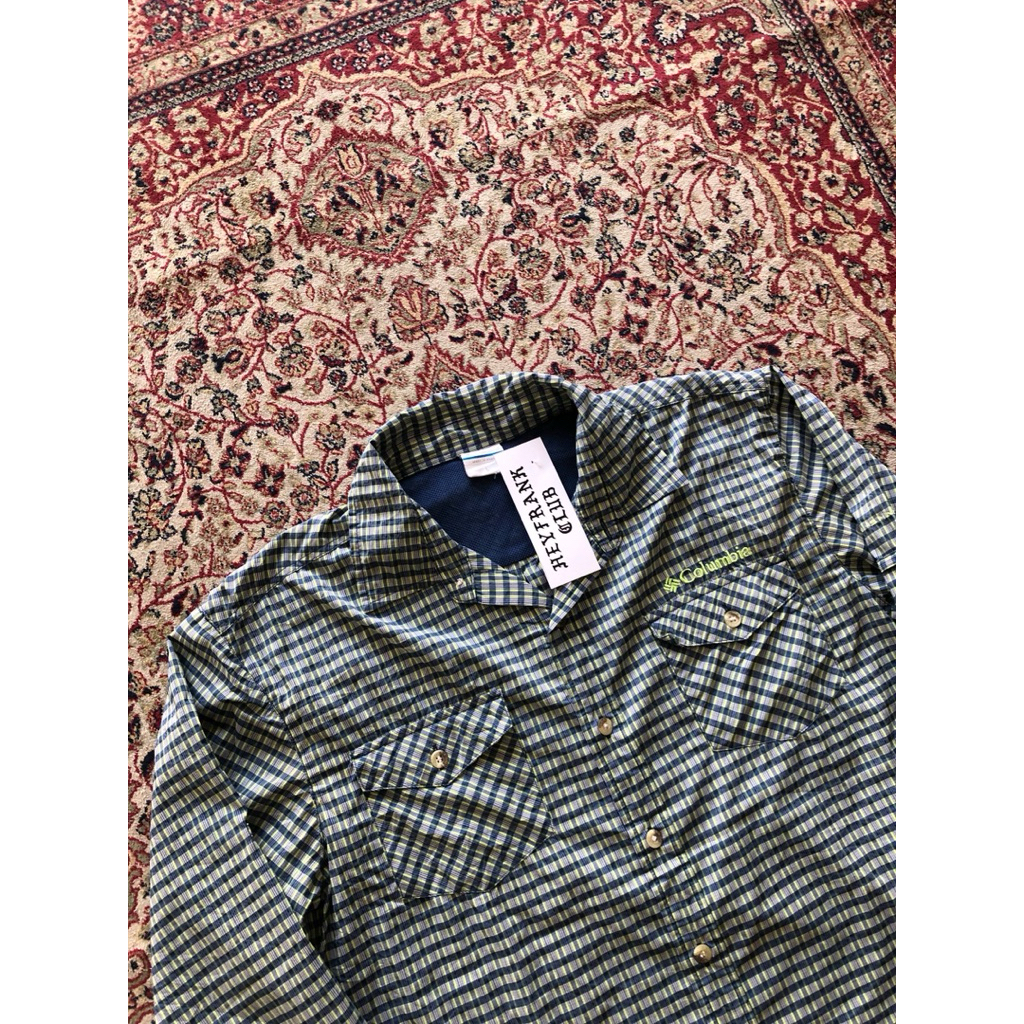 Kemeja Columbia open collar shirt Vintage Columbia outdoor Hi328