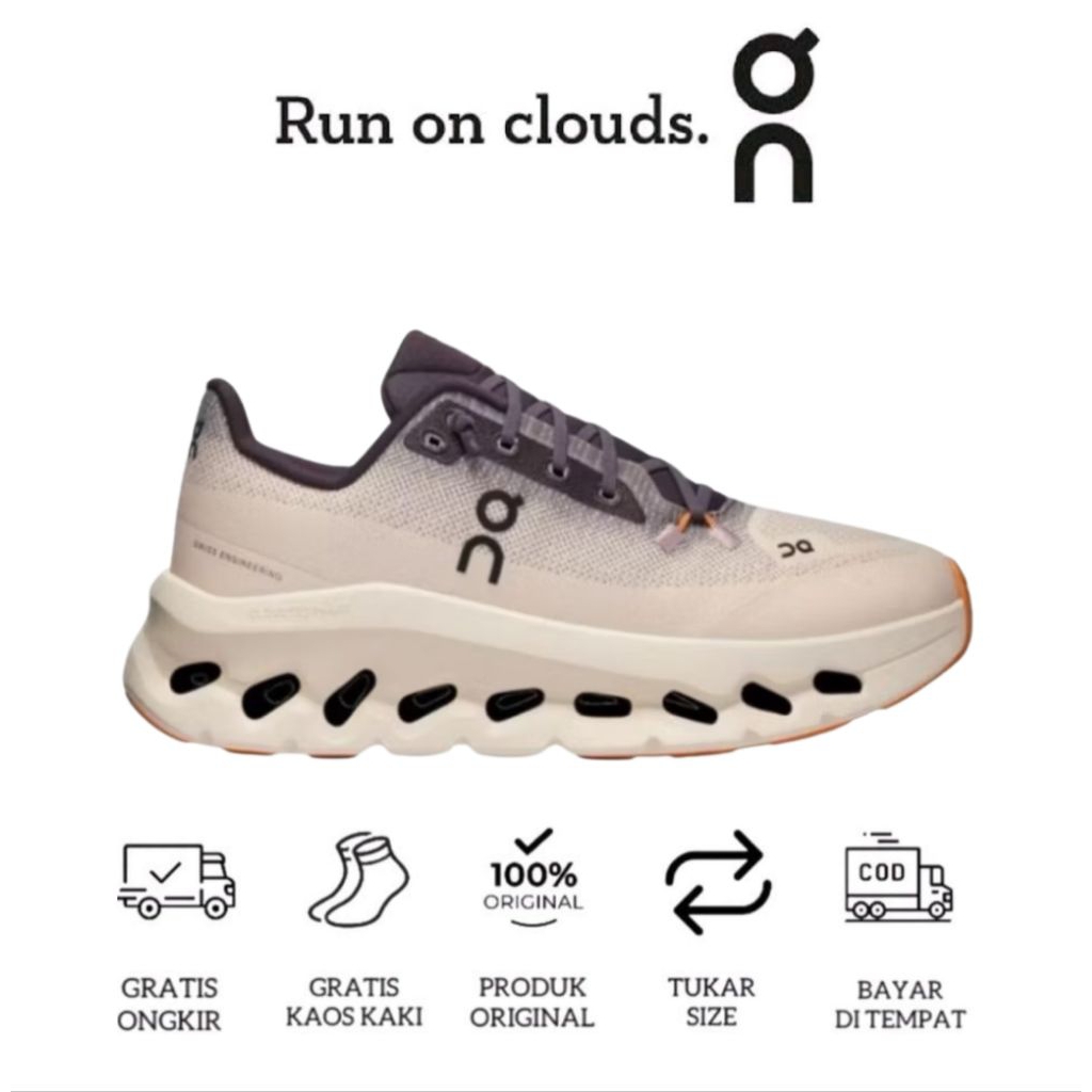 Sepatu On Cloudtilt Beige Iron Dew Running Shoes-3ME10103284