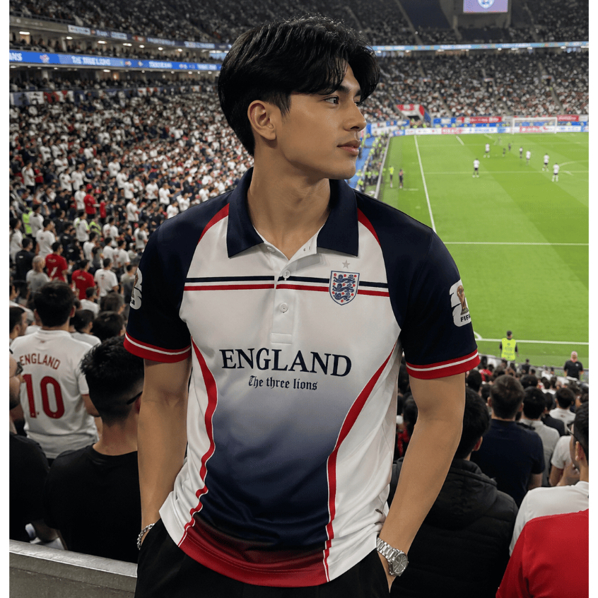 Baju POLO Pria Piala Dunia 2026 England / Jersey England Printing