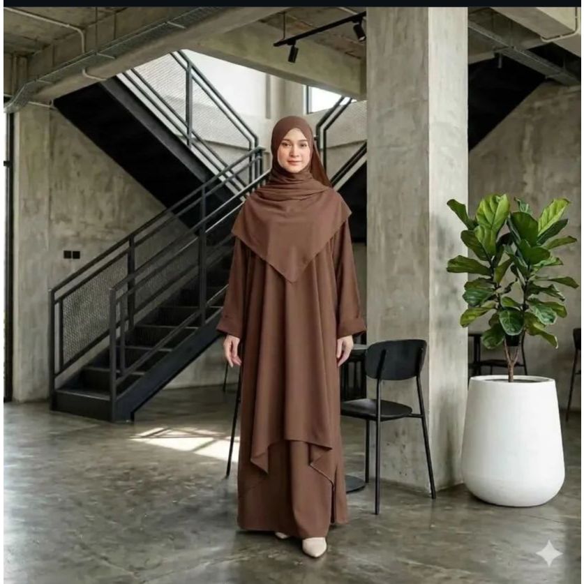 SADIYAH DRES GAMIS WANITA POLOS KEKINIAN MEWAH ELEGANT TERBARU TAHUN 2026 BAHAN CERUTY BABYDOLL GAMI