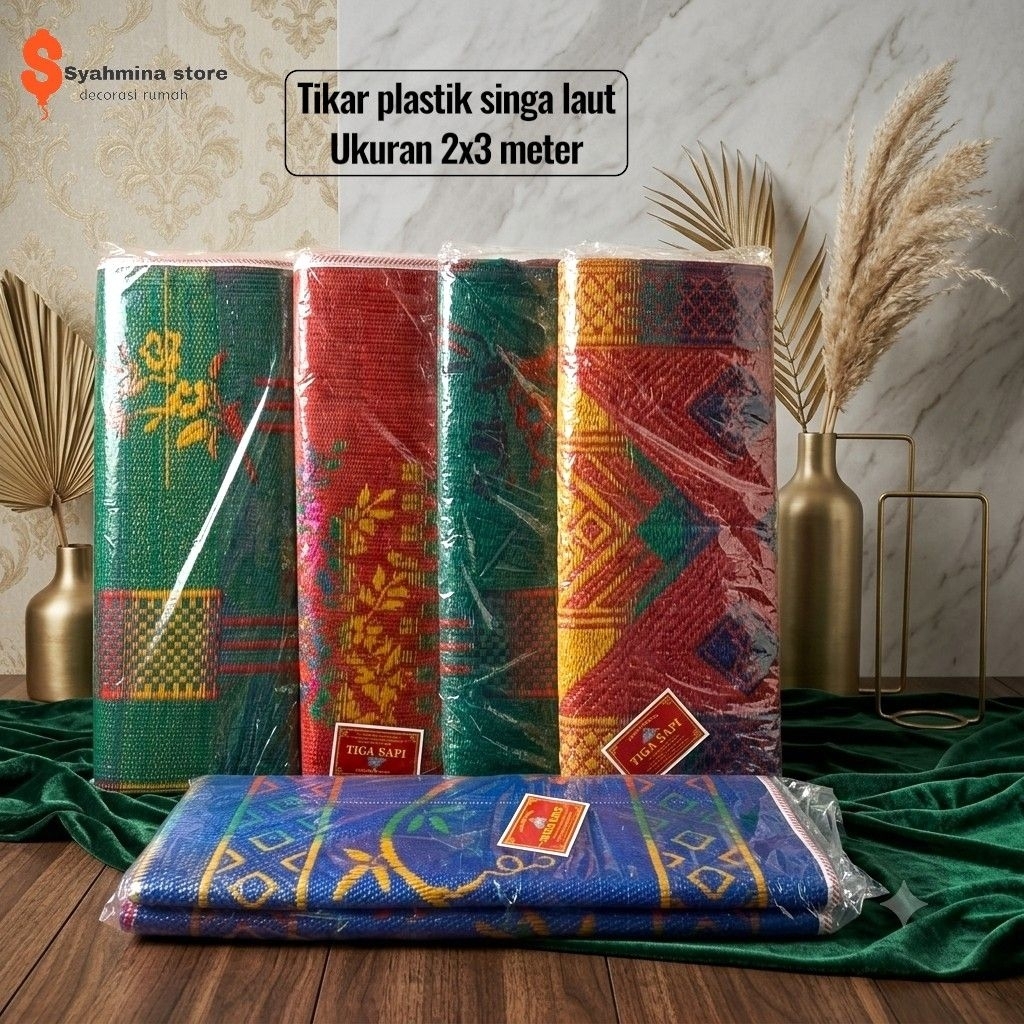 Tikar Singa Laut 2x3 Meter Tikar Plastik jumbo Bahan Tebal Nyaman Anti Air