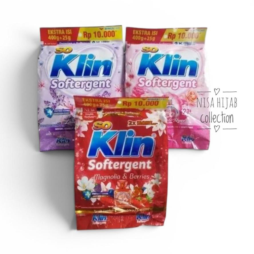 Soklin 10000 an So Klin 425g Detergent bubuk Lavender Lily Peony Rose