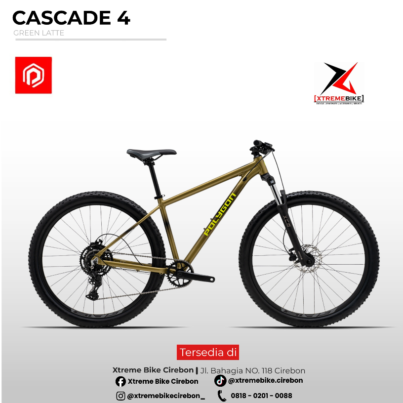 Polygon Sepeda Gunung Cascade 4 MTB 27.5 Inch | MTB XC Alloy Ringan