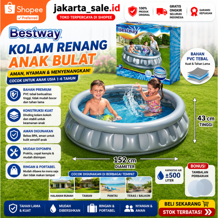 Bestway Spaceship Pool Bestway 51080 KOLAM ANAK 152CM SWIMMING