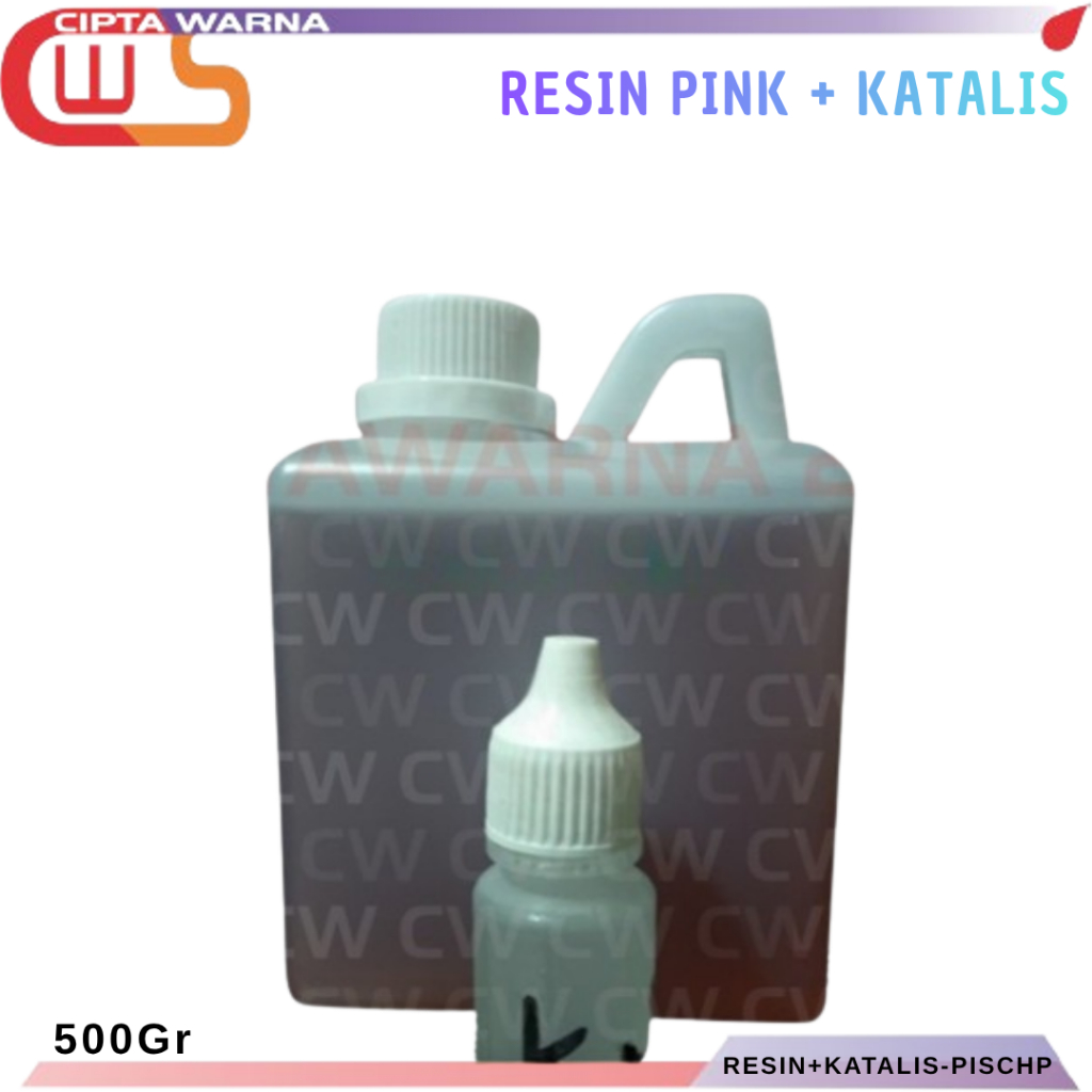 Resin Pink 1/2 Kg 500GR + Katalis Catalyst Tambal Dempul Tangki Kapal - B9 CWS