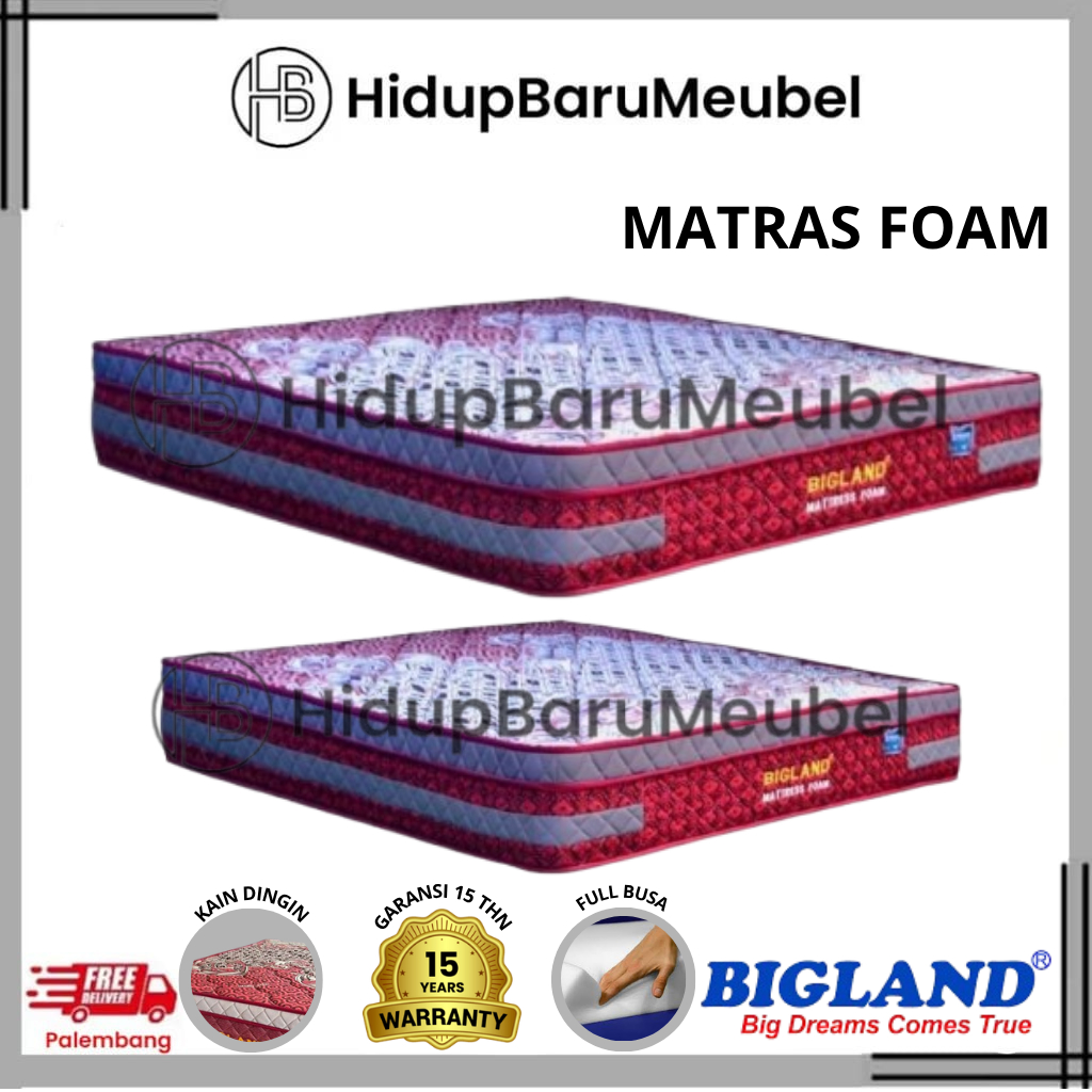 Kasur Mattres Foam Bigland  / Tempat Tidur Full Busa Berkualitas / Kasur Busa Biglandfoam Produksi B