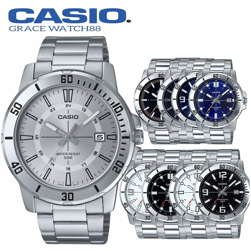 Promo Jam tangan Pria Casio original Rantai Sport  Seri mtp-vd01d Jam tangan casio Analog casio orig
