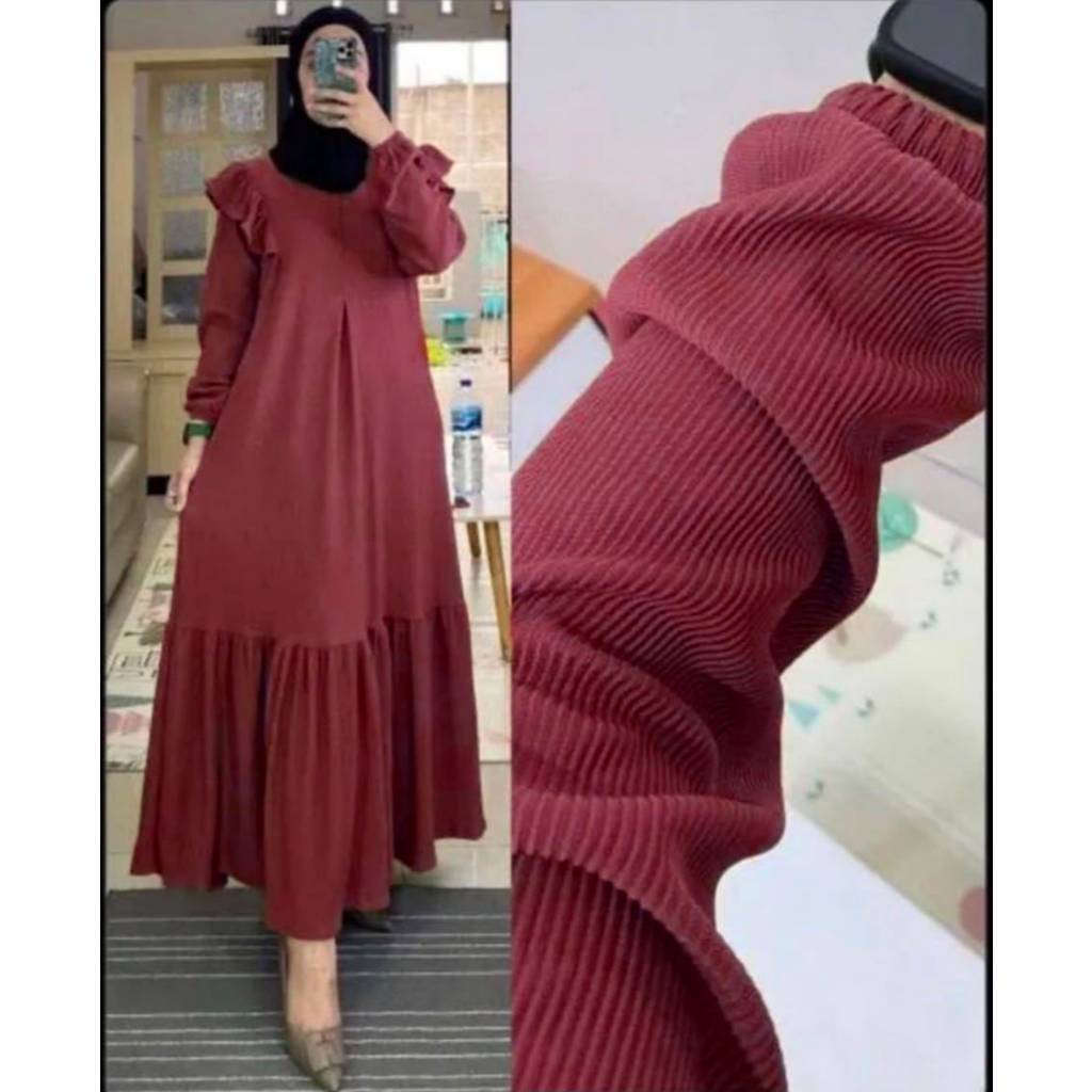Gamis KNIT RIB Premium | Knit Dress Busui Dress knit Batwing Premium Gamis Knit Wanita Gamis Wanita
