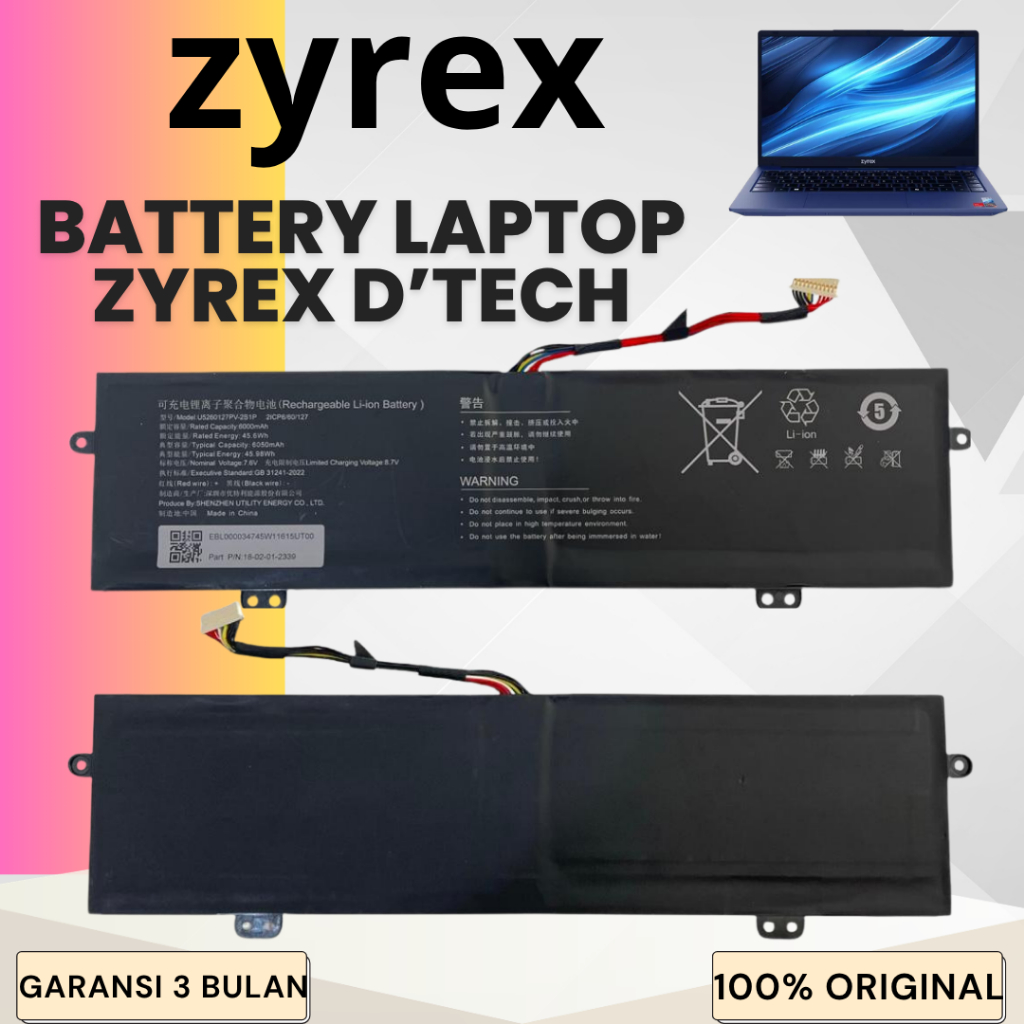 BATTERY BATRAI ZYREX D'TECH GARANSI 3 BULAN