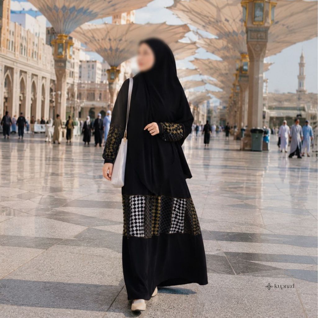 Gamis Hitam utk Umroh dan Haji - Aswan Dress by KUPNAD