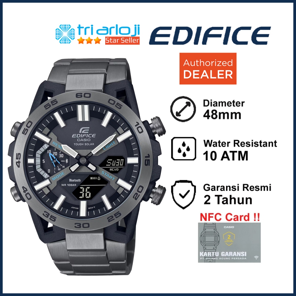 Casio Edifice ECB-2000DC-1ADF Jam Tangan Pria Bluetooth ECB-2000DC-1A ECB2000DC ECB 2000DC 1ADF