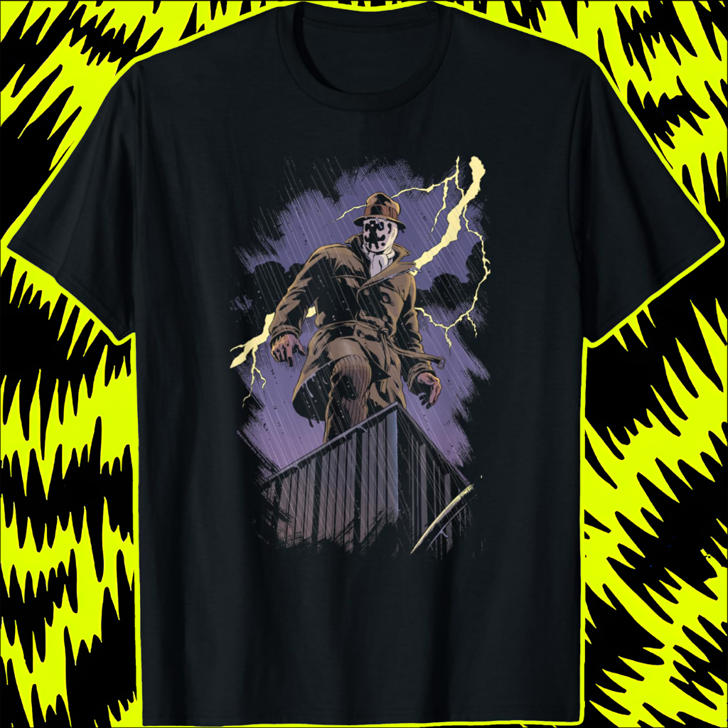 Makeyoushine X Generasi90 Kaos Watchmen Rorschach Night T-Shirt – Baju Vintage 90s Retro Pria Wanita