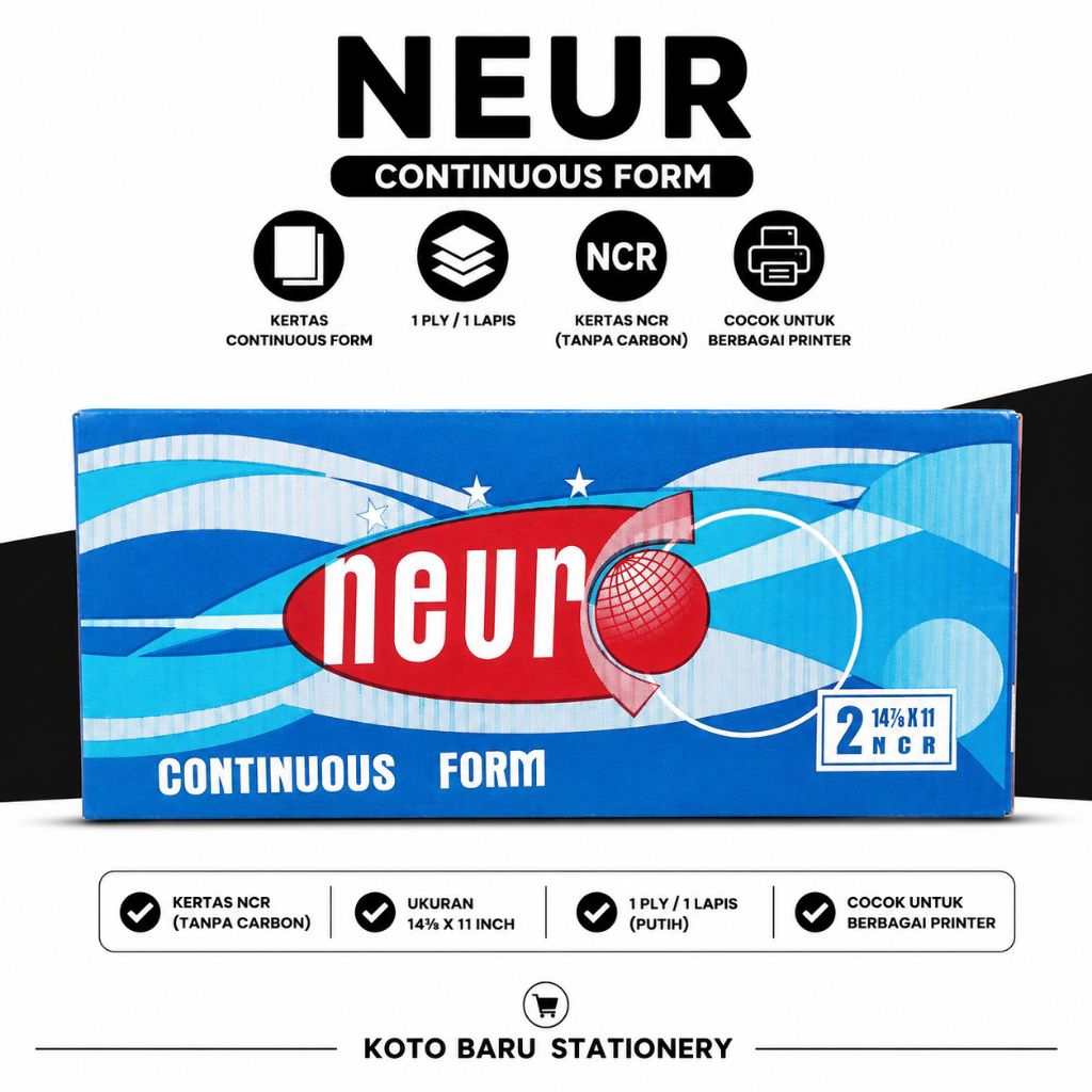 Continuous Form 2Ply Ncr 14x11) Merek Neuro kertas computer