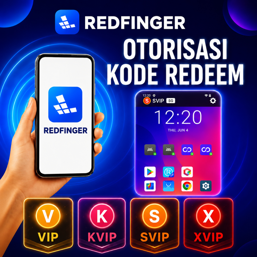 Redfinger Cloud Phone AFK 24/7 Otorisasi Kode Redeem