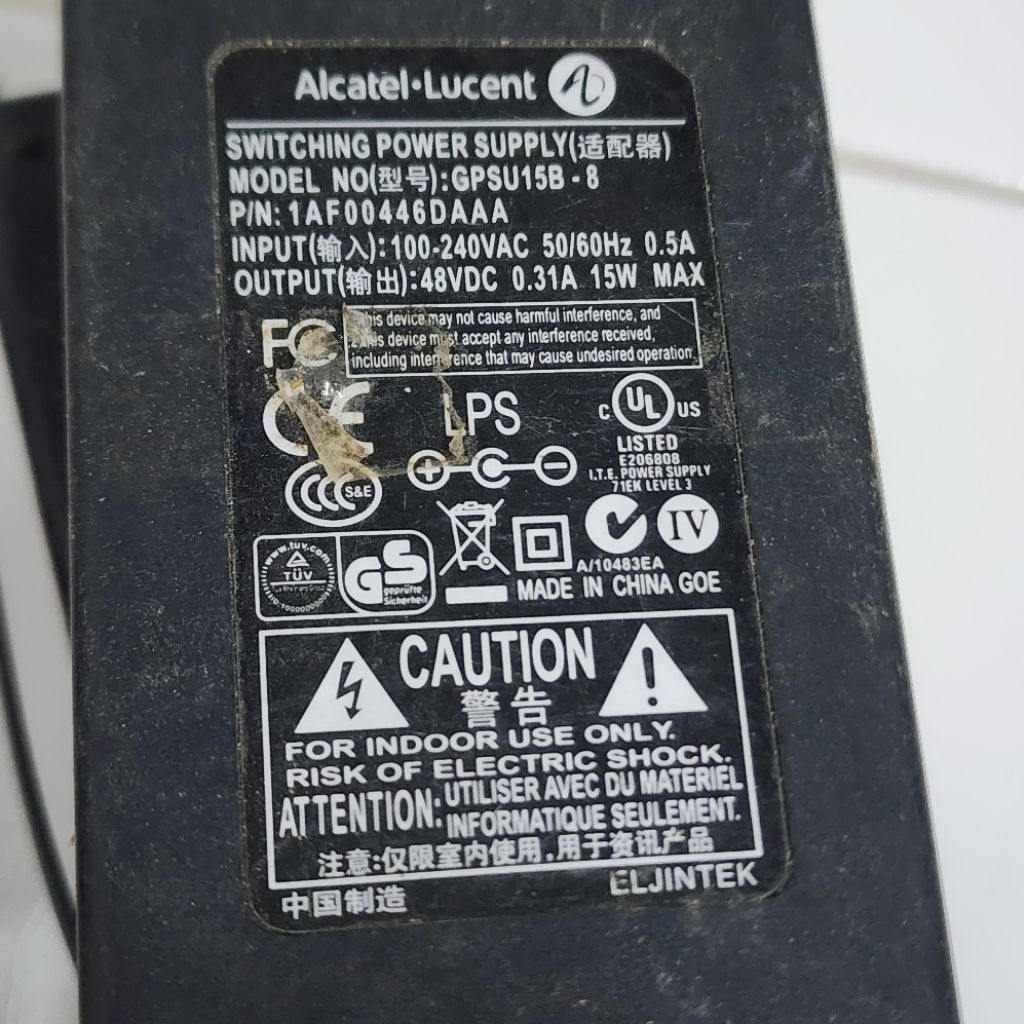 adaptor 48v copotan original adaptor 48v bekas original
