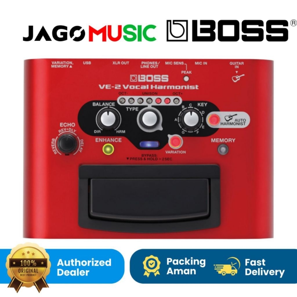 Boss VE-2 Vocal Harmonist Effects Processor Bisa VE2