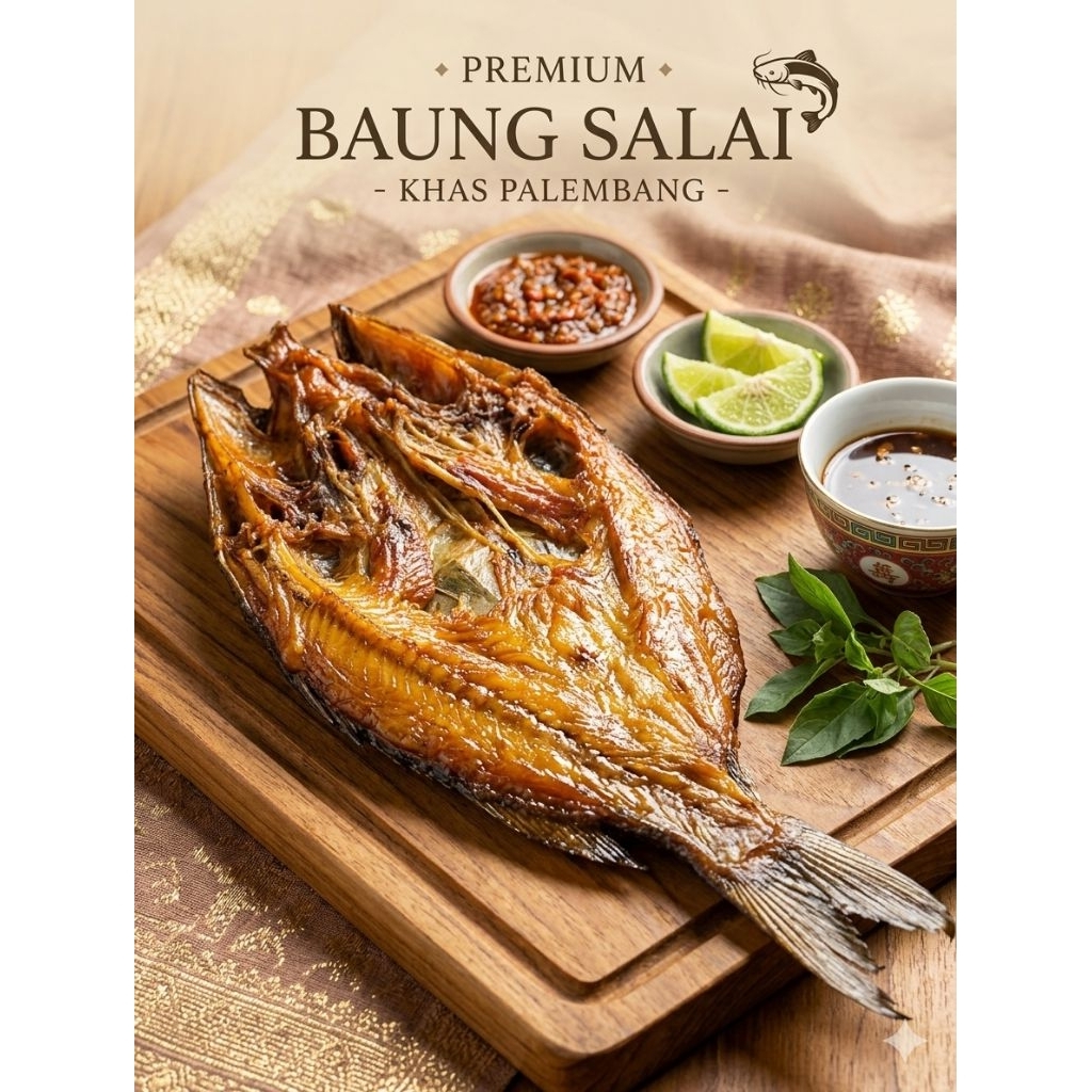 Ikan asap salai baung sungai khas Palembang kualitas Premium