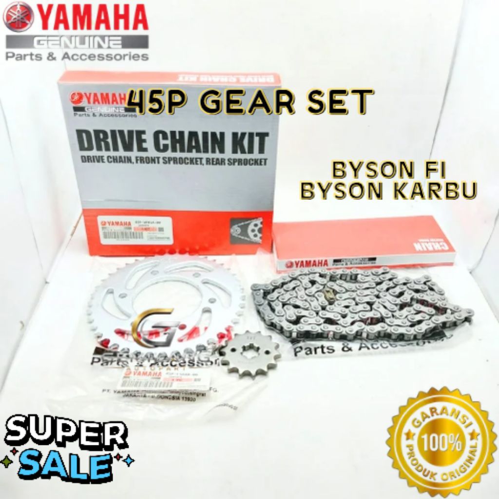 GEAR SET KODE 45P, GEAR SET BYSON FI, GEAR SET BYSON KARBU