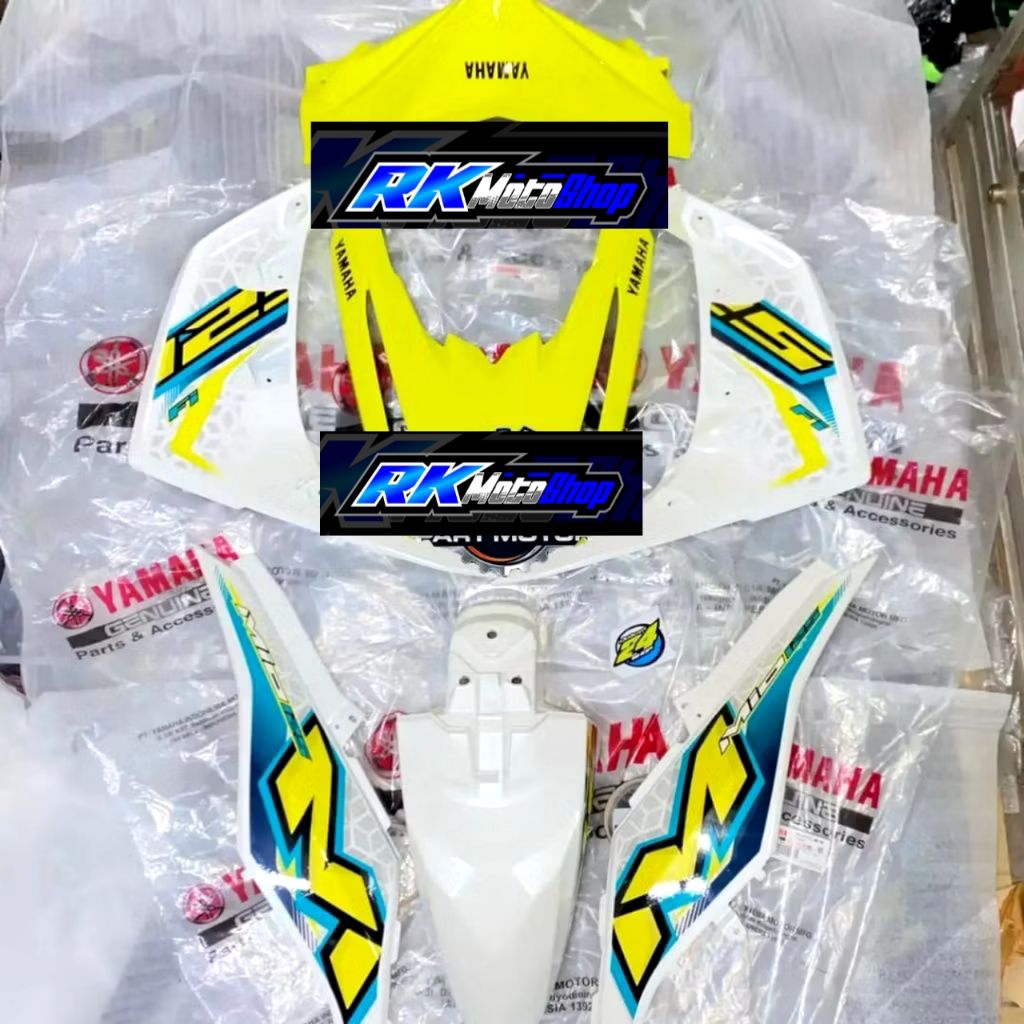 COVER BODY HALUS YAMAHA MIO M3 MIO Z MIO 125 MIO M3 SET BODY HALUS YAMAHA MIO M3 WARNA PUTIH KUNING