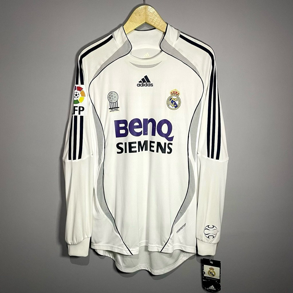Jersey Original Real Madrid Home 2006/2007 LongSleeve Player Issue Formotion Beckham - M