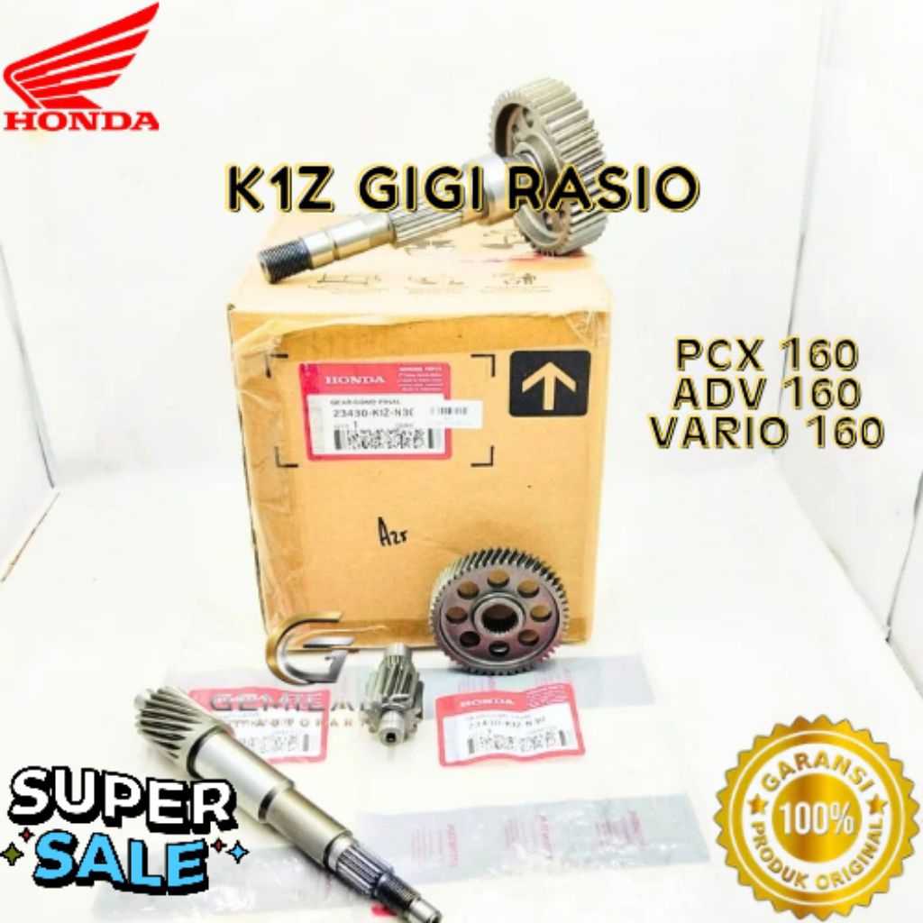 GIGI RASIO KODE K1Z, GIGI RASIO PCX 160, GIGI RASIO ADV 160, GIGI RASIO VARIO 160