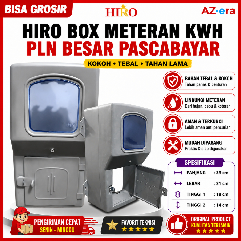 Box KWH Besar 3 Phase Outdoor Tahan Air Jumbo / Tutup Meteran Listrik PLN Pascabayar Pasca Bayar