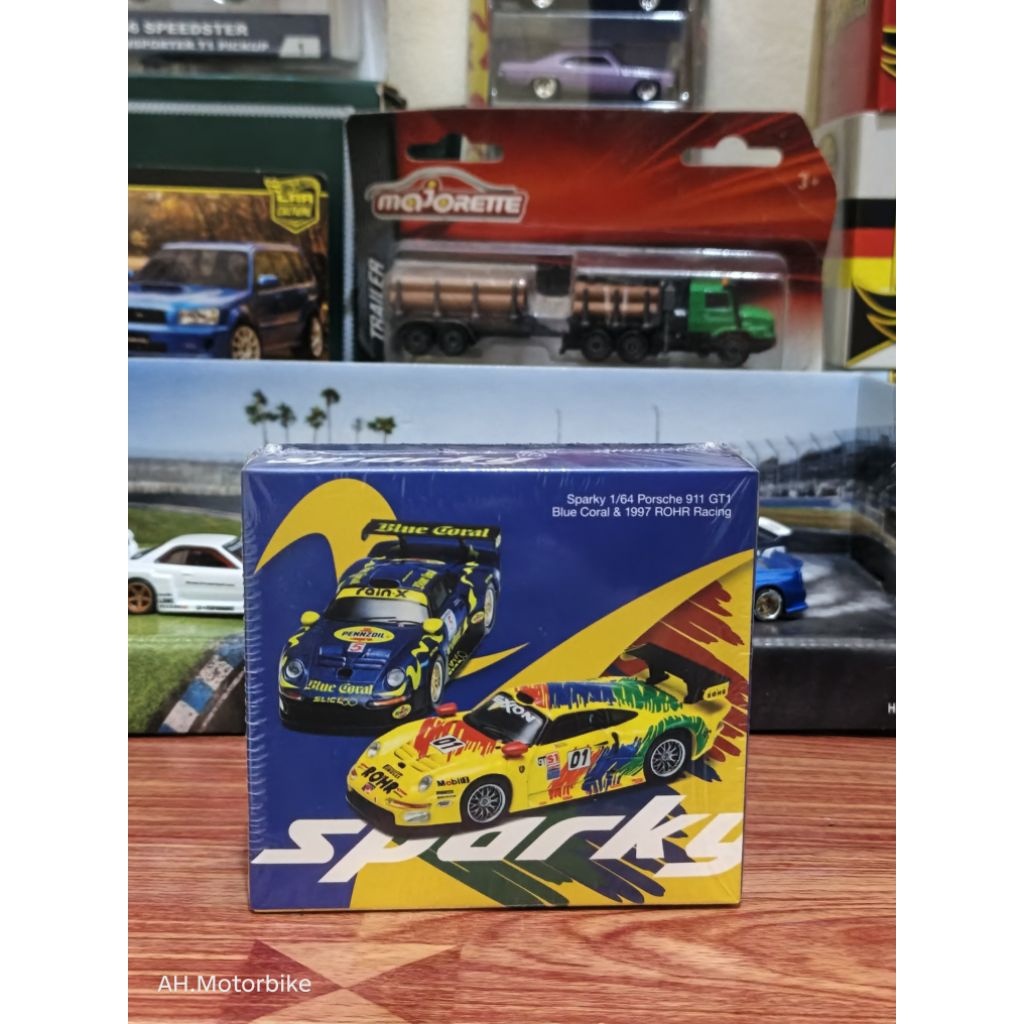 Sparky Porsche 911 GT1 blue coral & 1997 ROHR ( SEALED)