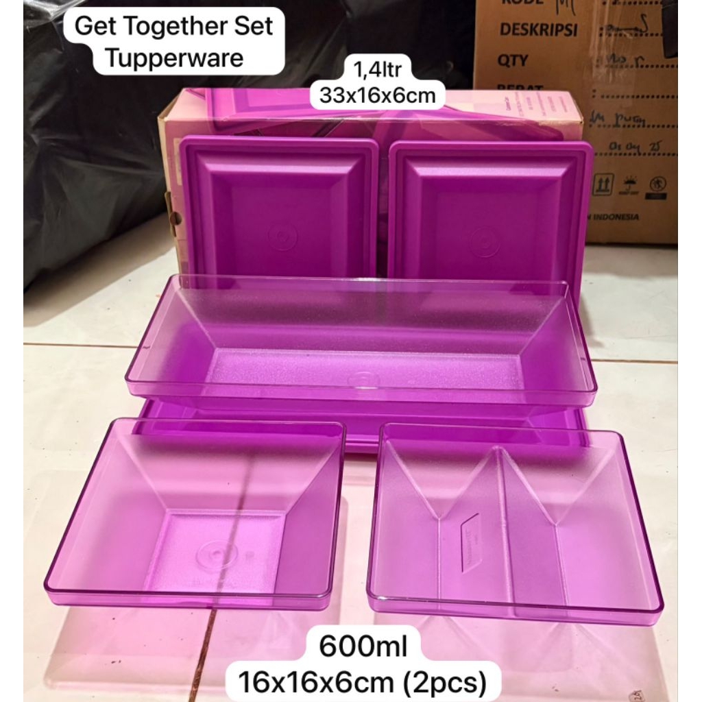 TUPPERWARE GET TOGETHER(TANPA BOX)TUPPERWARE/SET PRASMANAN/PRASMANAN/TUPPERWARE