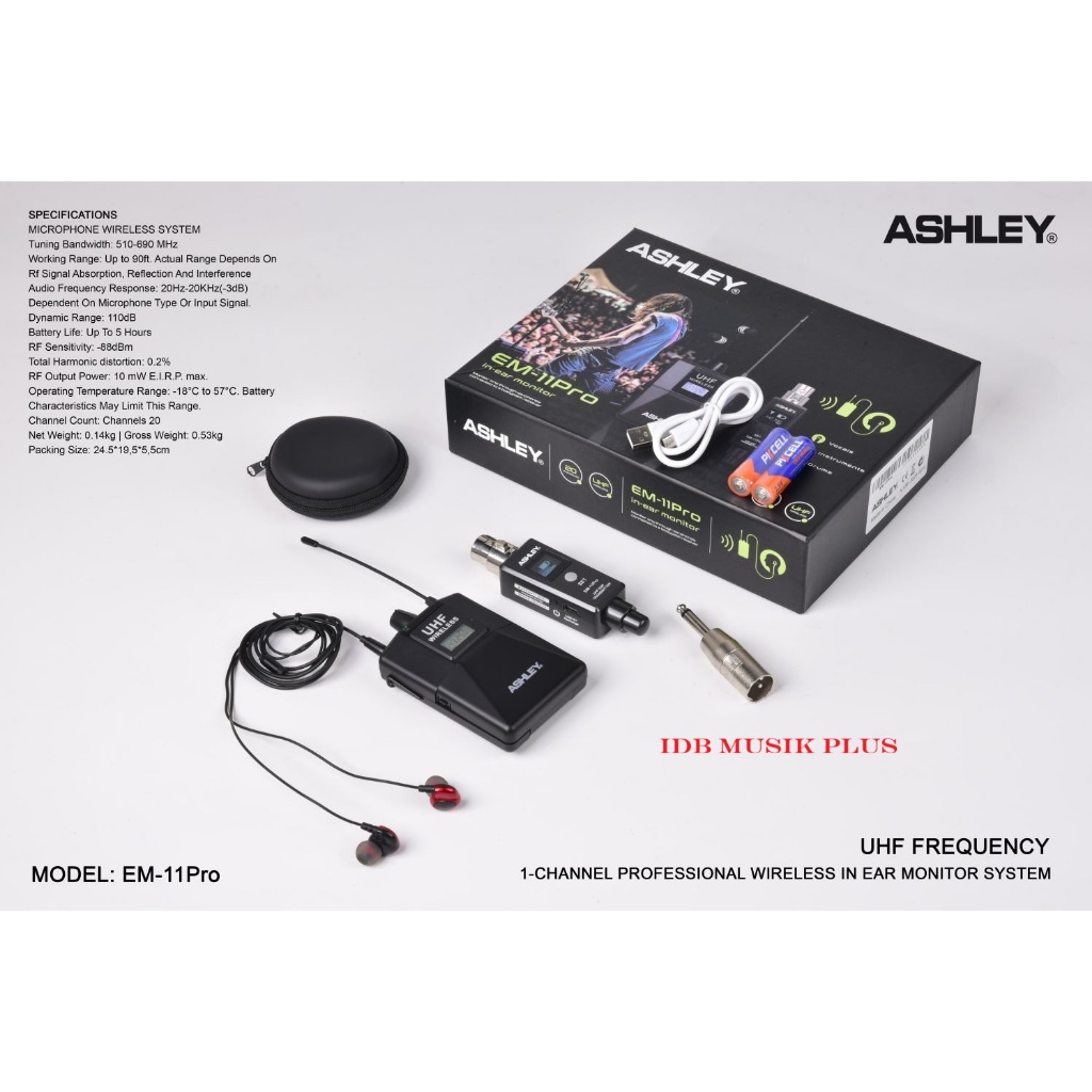 Ashley EM-11PRO EM11PRO Wireless in Ear Monitor System Original