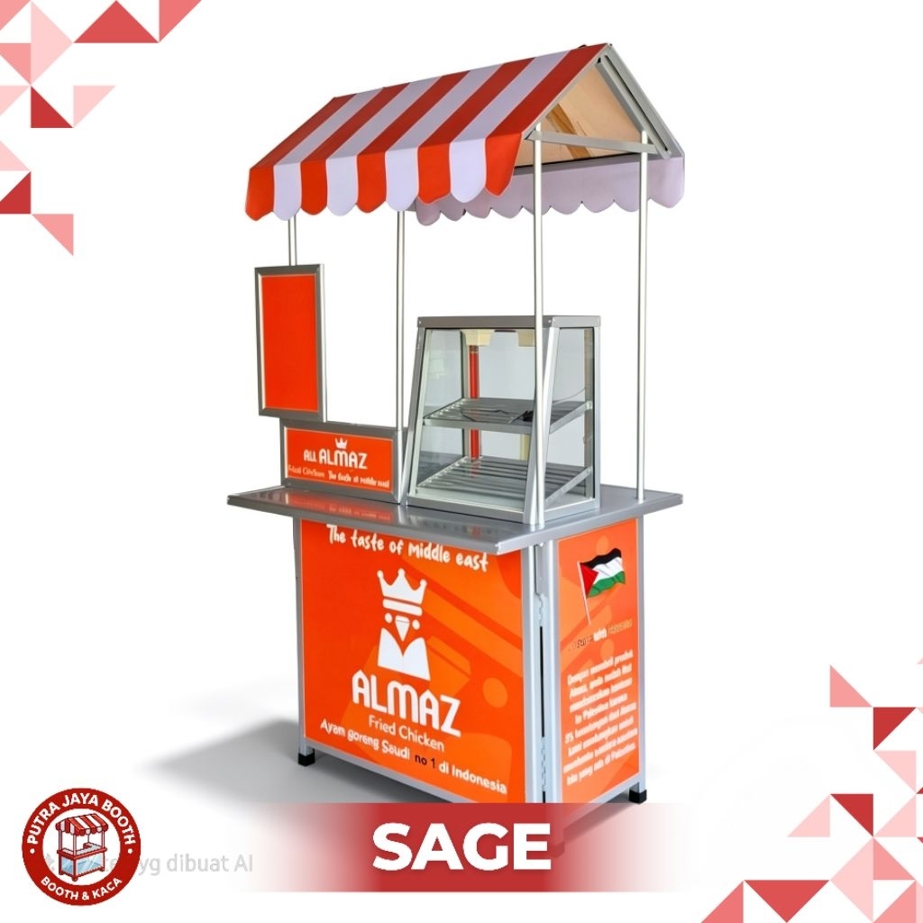 Booth Portable Ayam Goreng Etalase