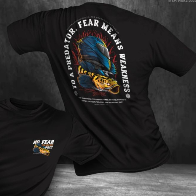 KAOS IKAN CHANNA/KAOS SNAKEHEAD/KAOS CHANNA YELLOW MARU