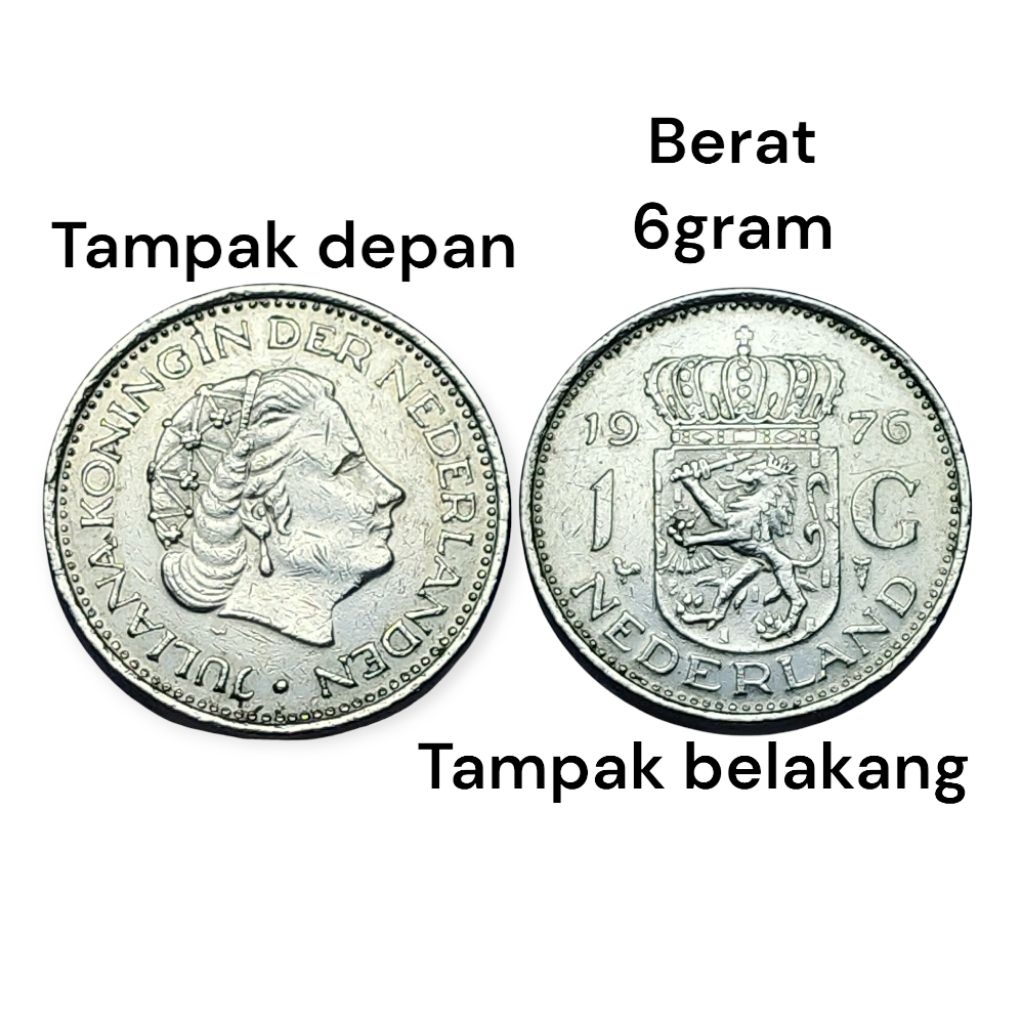 Koin 1 Gulden Belanda 1976 – Ratu Juliana