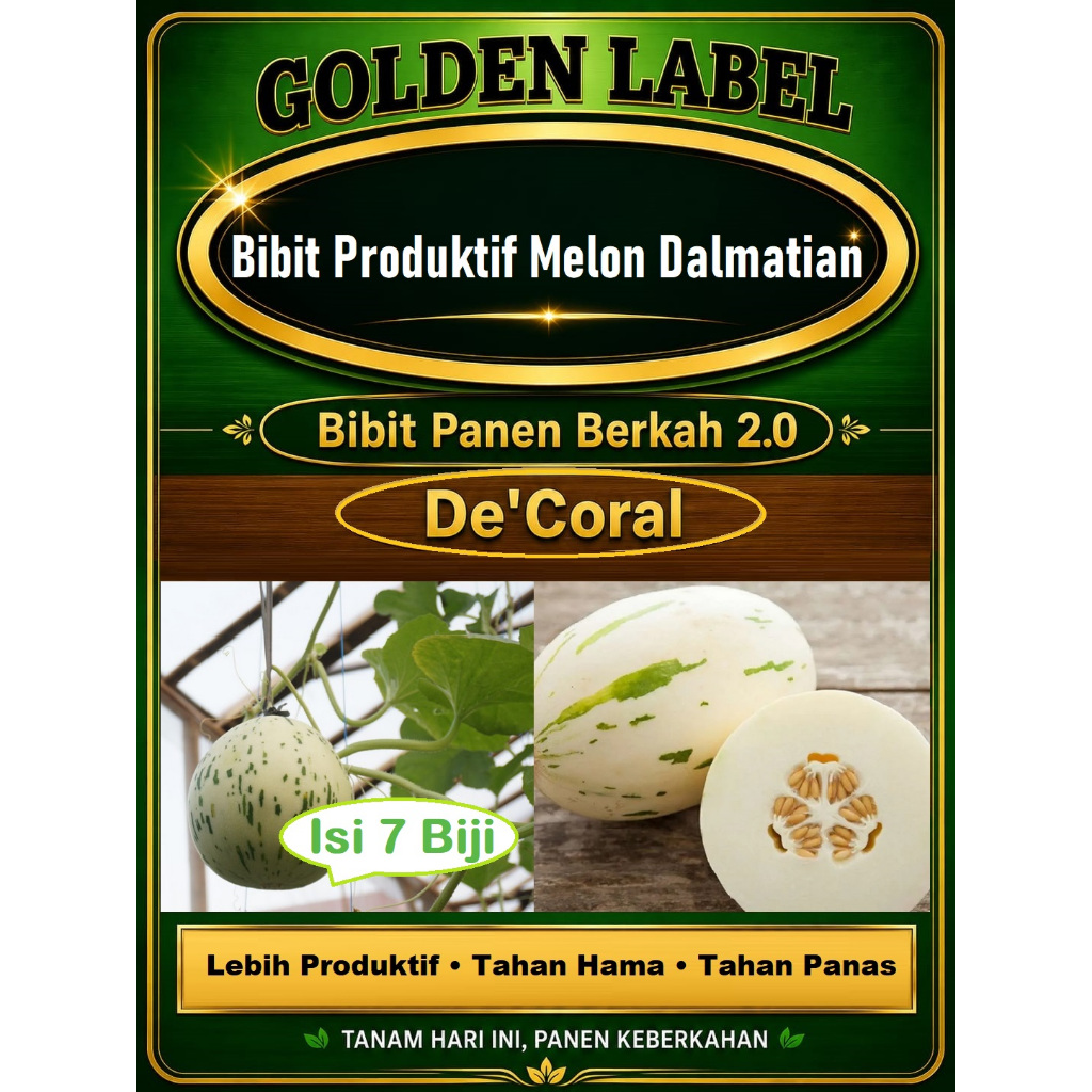 Bibit Panen Berkah 2.0 | Bibit Produktif Melon Dalmatian Lebih Tangguh & Lebih Produktif | Biji Beni