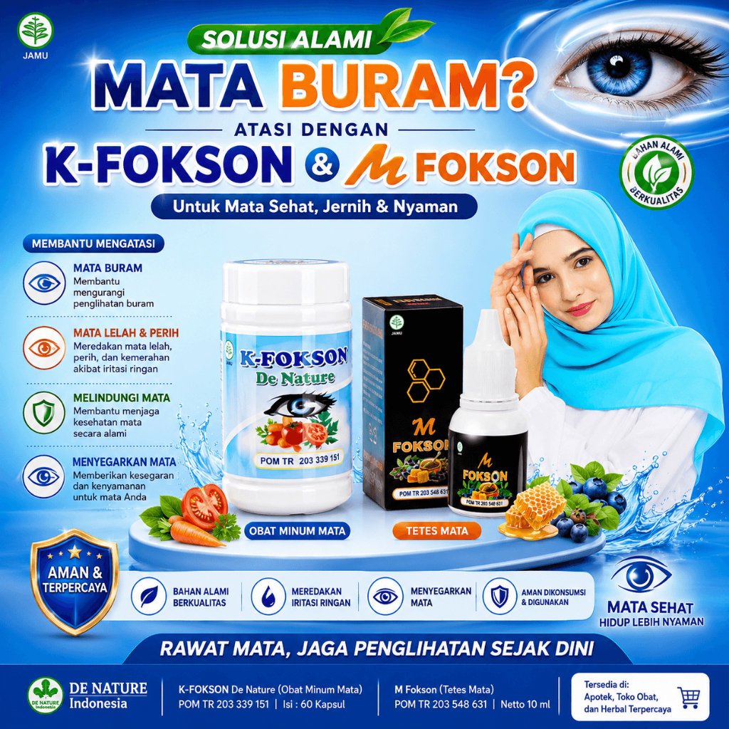 PAKET MATA BURAM (Mata Berawan, Mata Buram) - Solusi Mata Berawan Herbal K FOKSON M FOKSON