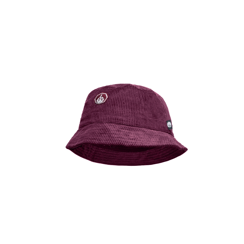 Prung Burzkud MR Buckethat Corduroy Topi Rimba Topi Lapangan Topi Warna Maroon
