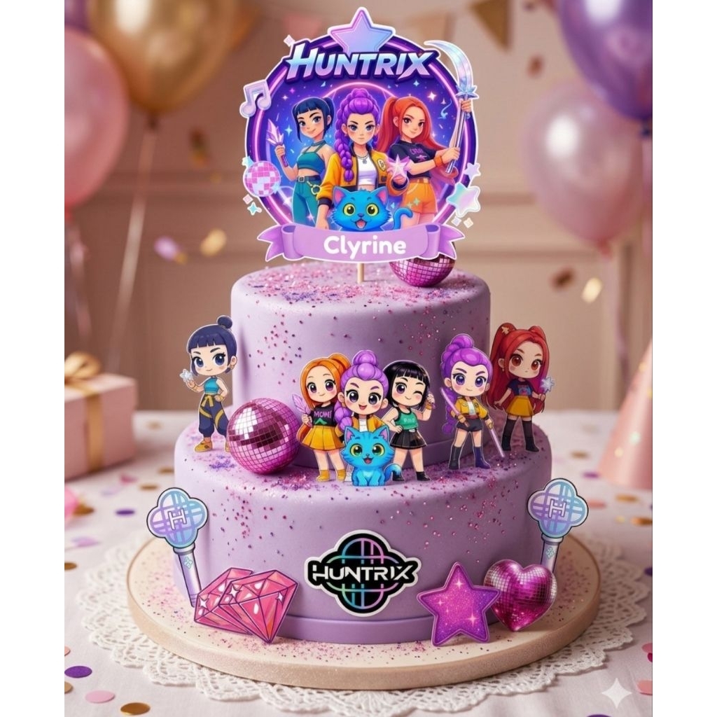 Topper KPop Demon Hunters // Hiasan Cake Demon Hunters KPoP // Hiasan Cake KPop Demon Hunters // Top